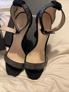 Black suede / Crystal